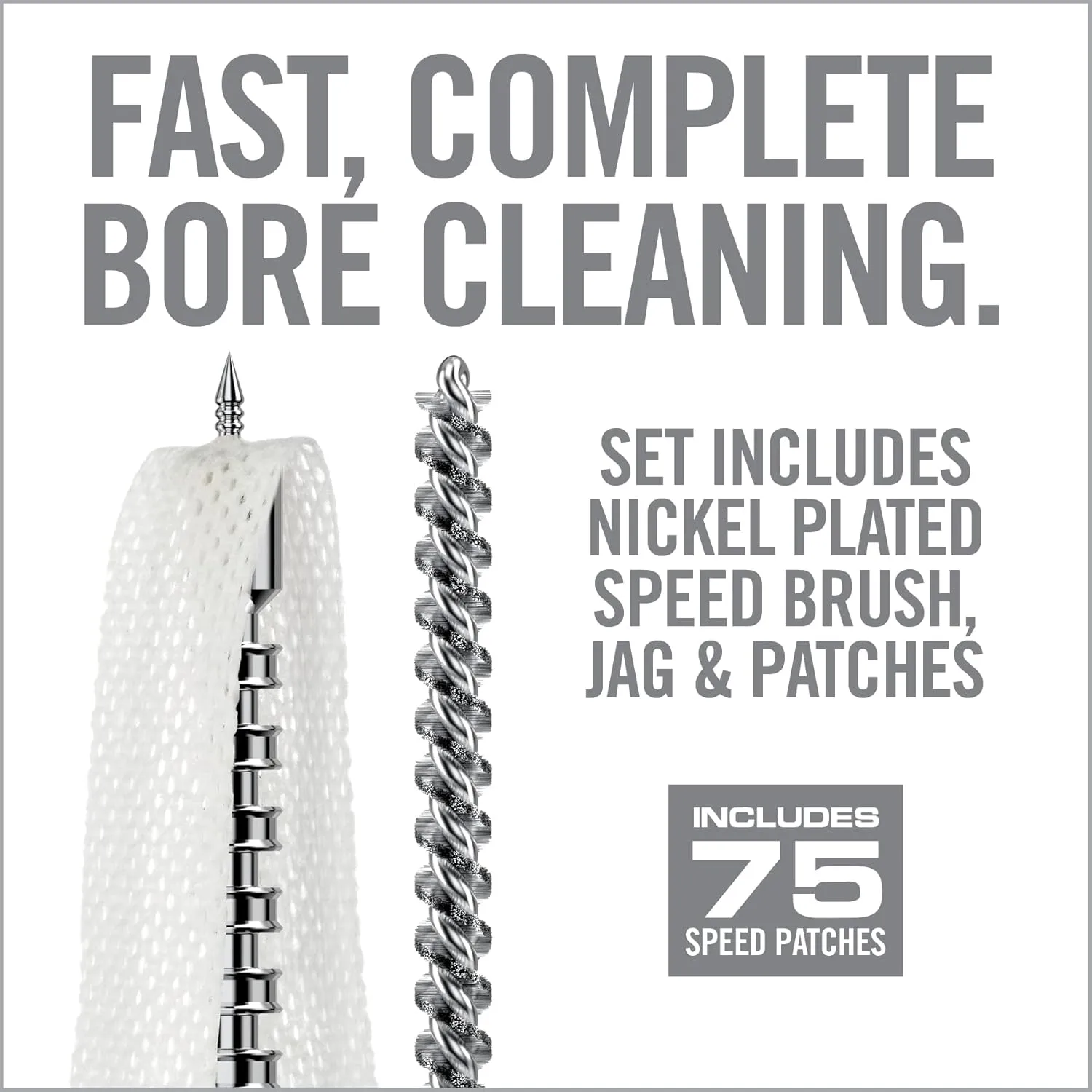 Real Avid Gun Cleaning Jag, Bore Brush & Gun Cleaning Patches Set, All in One Jag Set & Bore Brush Kit with Cleaning Patches