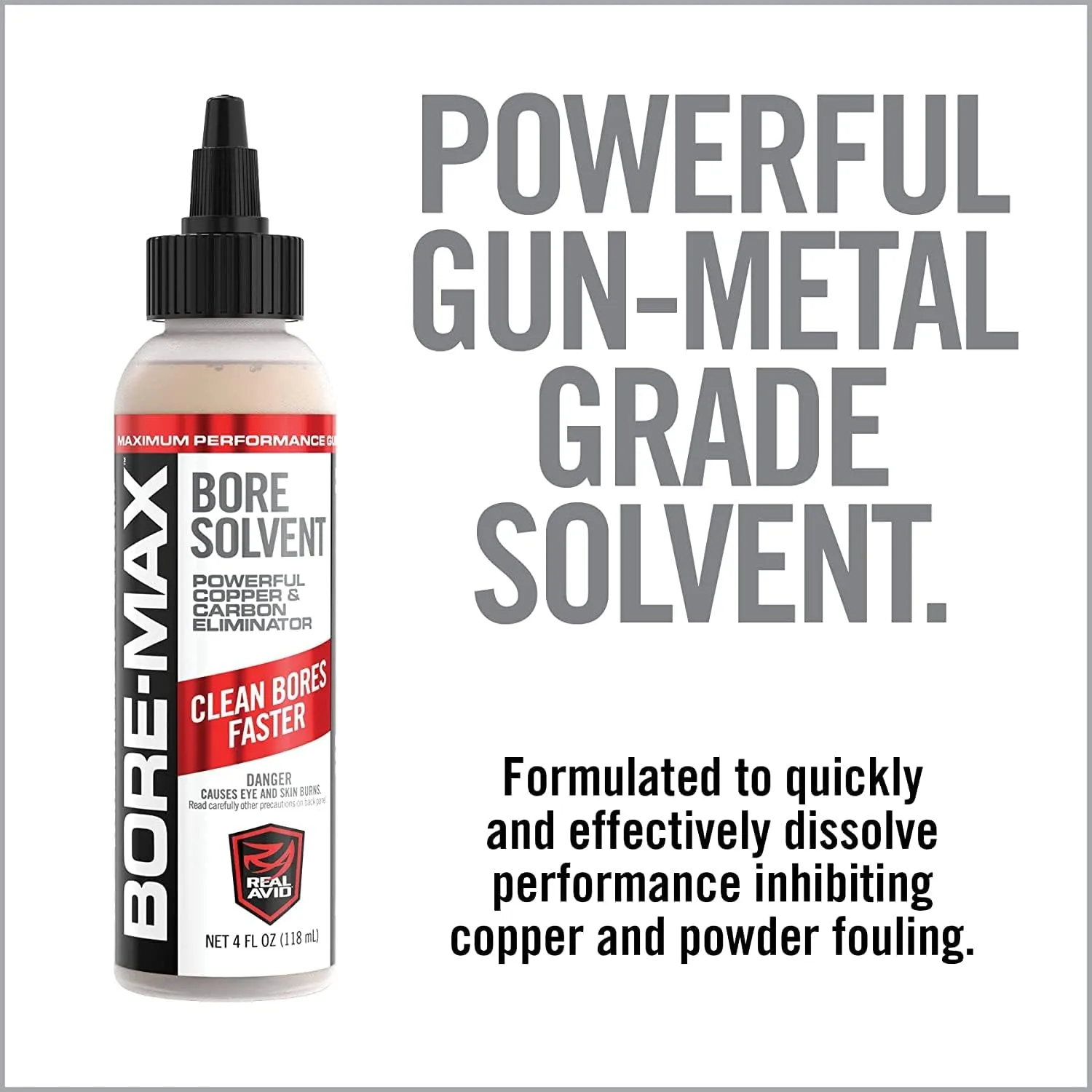 Real Avid Gun Cleaning Solvent 4oz Bottle, Bore Cleaner Gun Cleaning Fluid
