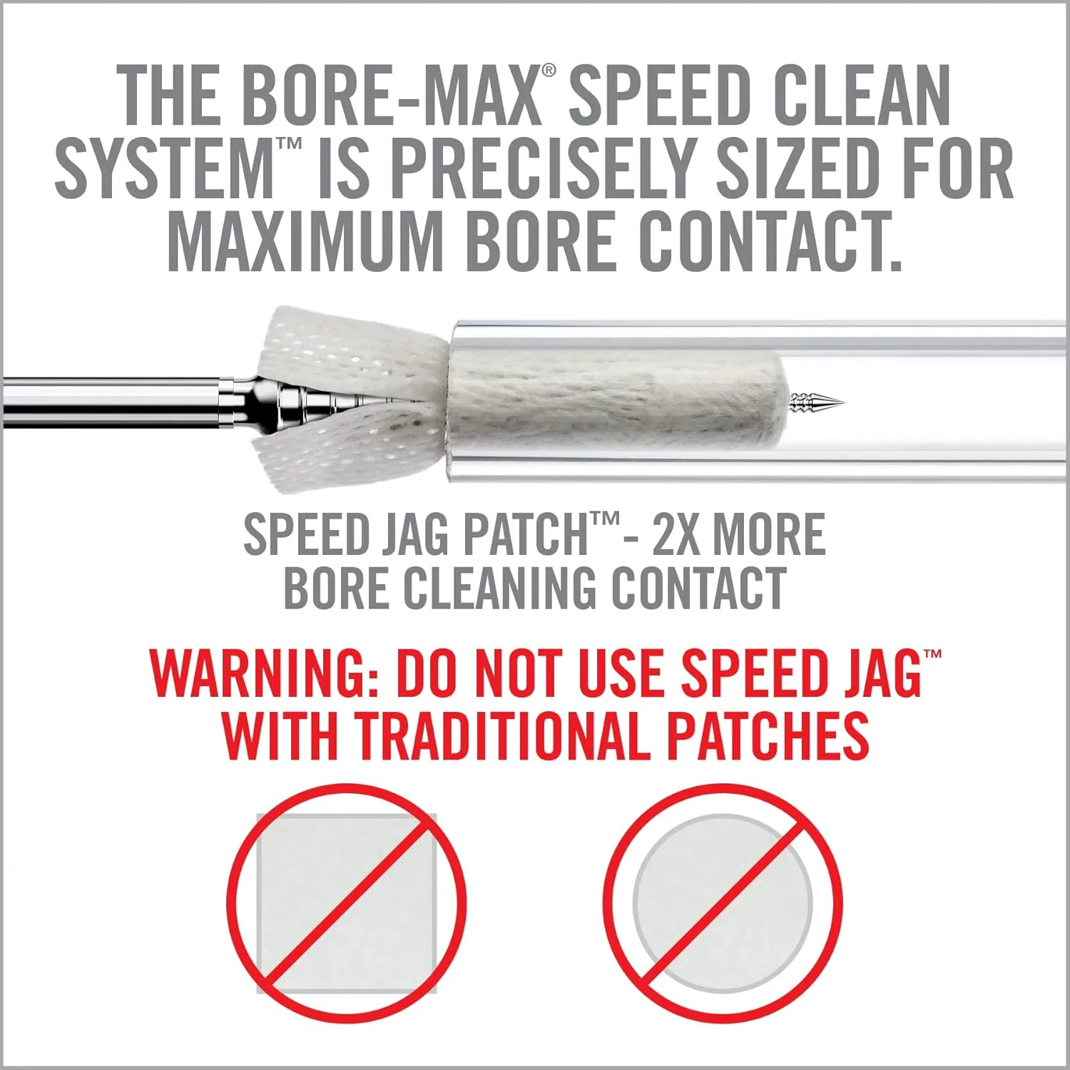 REAL AVID Bore-Max Speed Jag and 25 Patches Gun Cleaning Set