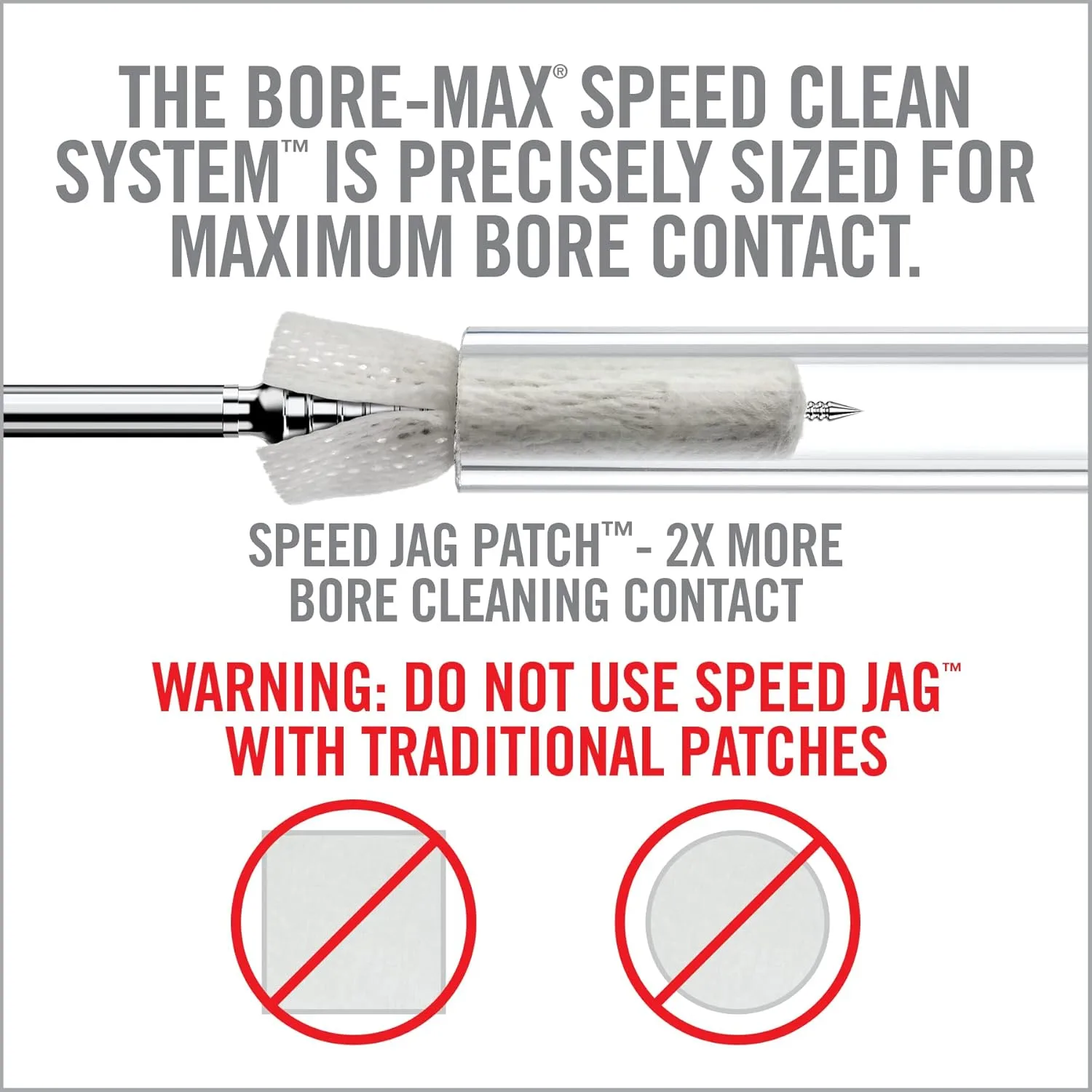 REAL AVID Bore-Max Speed Jag and 25 Patches Gun Cleaning Set