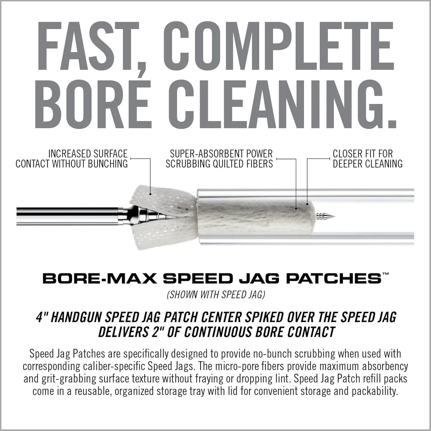 REAL AVID Bore-Max Speed Jag & Speed Patches Gun Cleaning Supplies