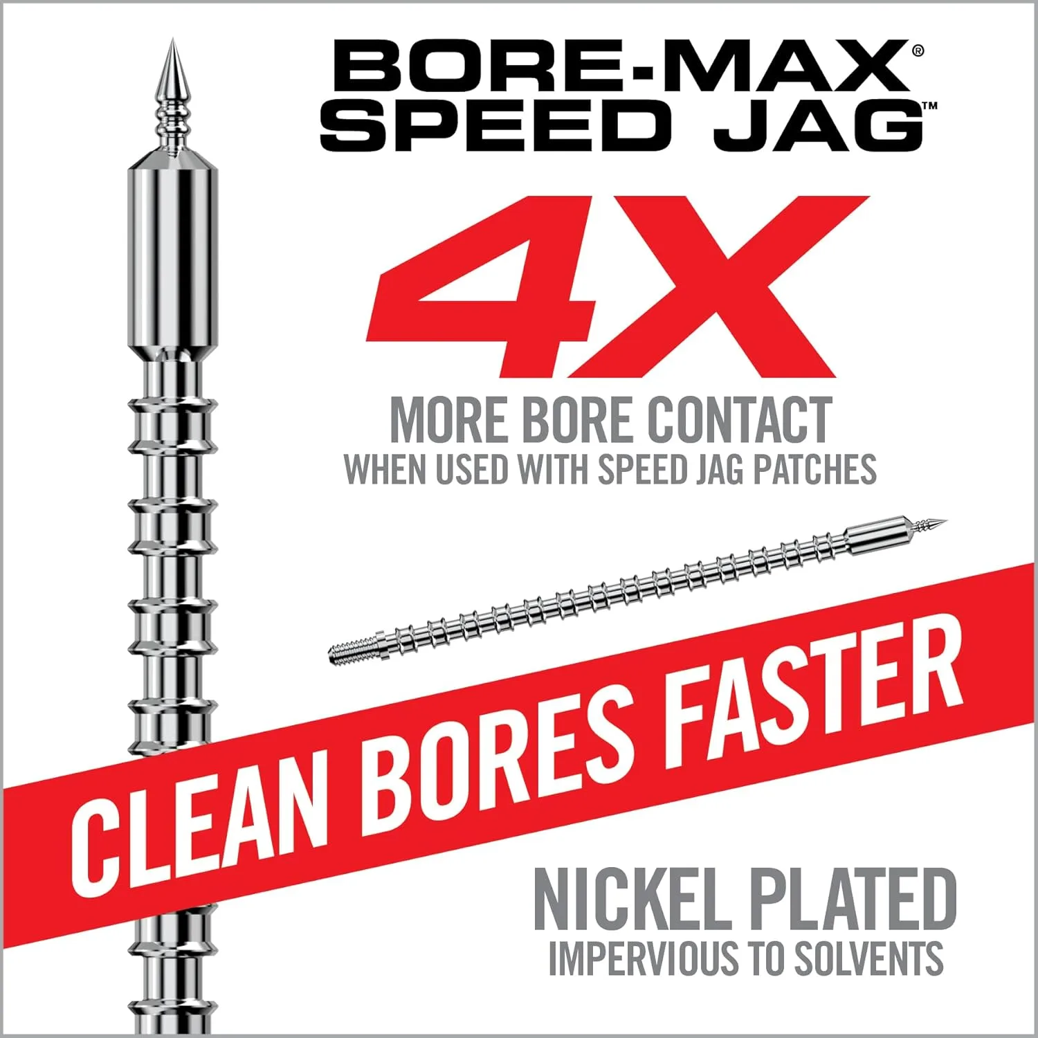 Real Avid Bore-Max Speed Jag and Patches, Bore Cleaning Jag and Patches Set (.22/.223)