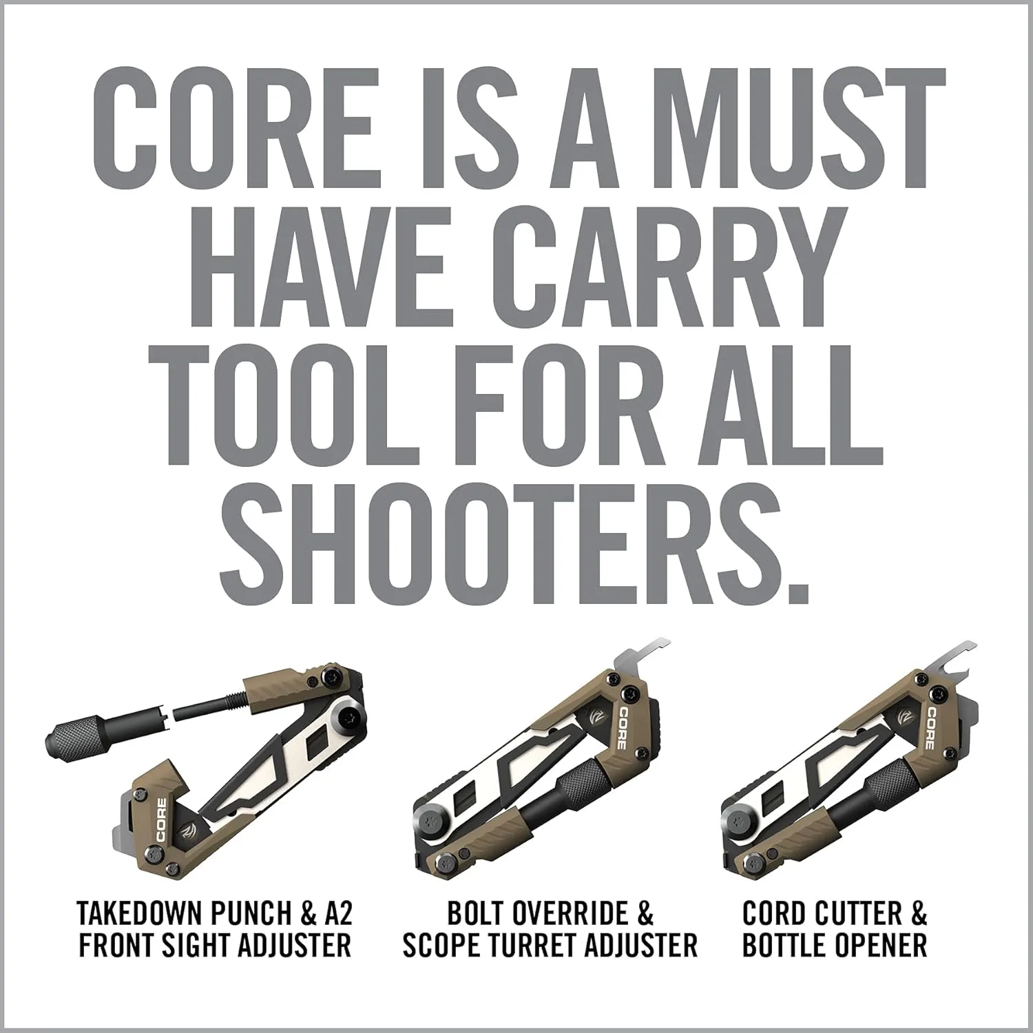 Real Avid Gun Multi Tool CORE: Tactical Rifle Tool & EDC Tools, Gun Accessories & Utility Tool Kit for Gun Maintenance