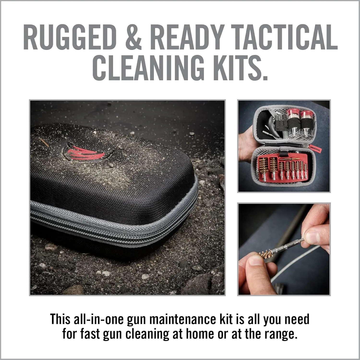 Real Avid Gun Boss Universal Cable 17-Piece Multi Caliber Gun Cleaning Kit for 12 & 20 gauge shotguns