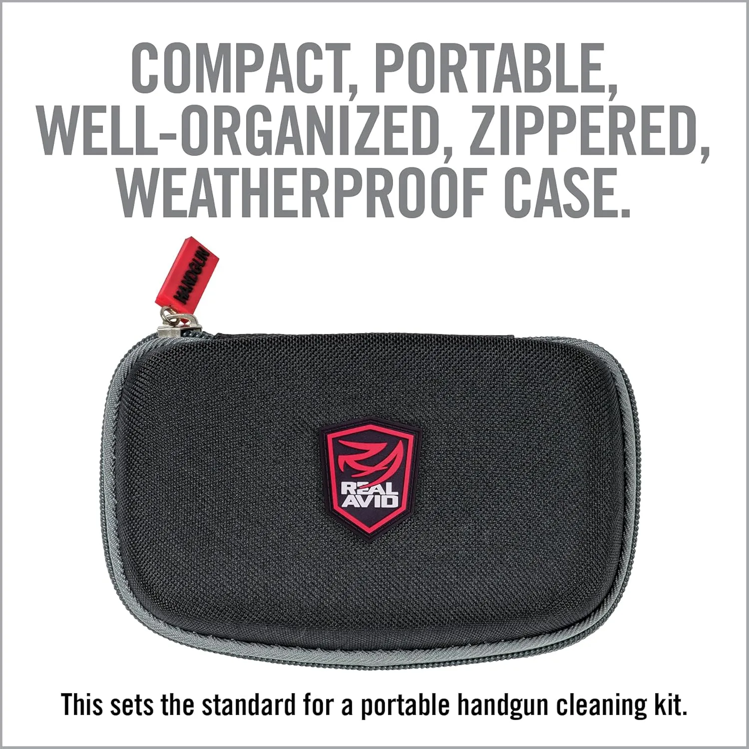 Real Avid Handgun Cleaning Kit - All-in-One 13 Piece Pistol Cleaning Kit with Cleaning Rod, Bore Brushes