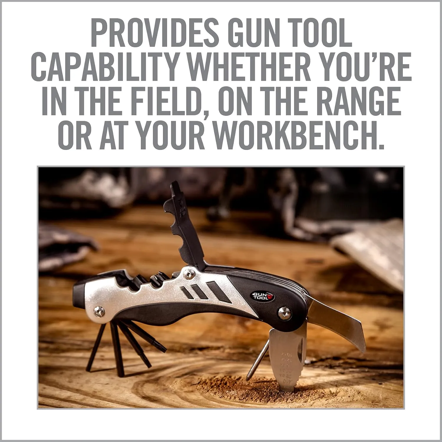 Real Avid Gun Tool - 18-In-1 Gunsmithing Shotgun & Rifle Multi Tool - Bit Driver, Torq Bits, Choke Tube Wrench, Allen Wrench