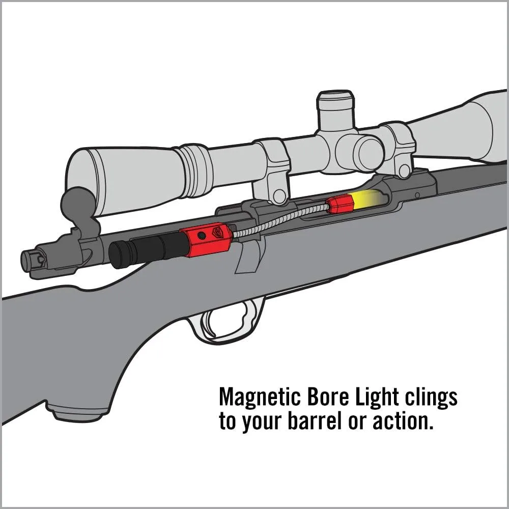 Real Avid Bore Light, Magnetic, High Intensity LED Bore Illuminator with 5” Flexible Neck for Hands Free Operation