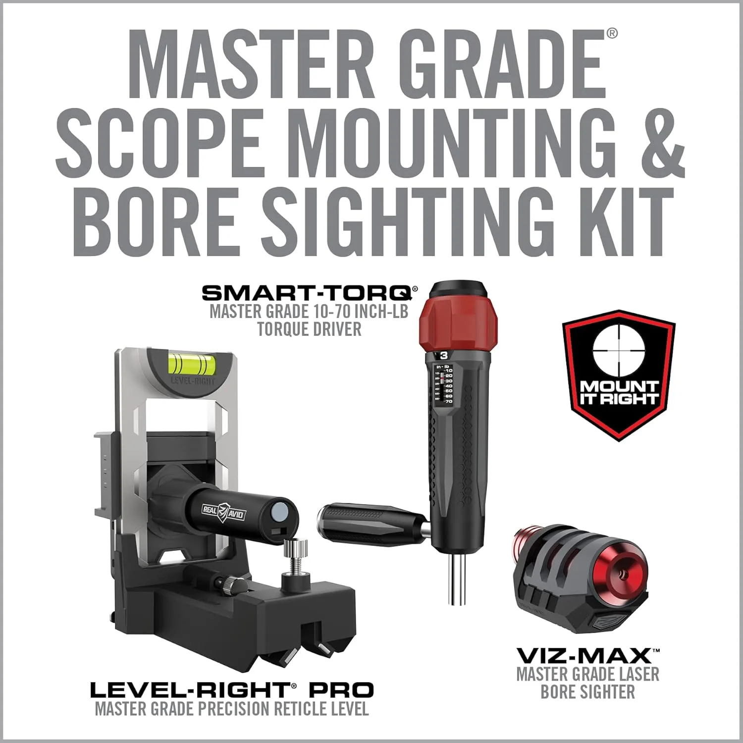 Real Avid Scope Mounting and Bore Sighting Kit | Includes Scope Leveling Kit