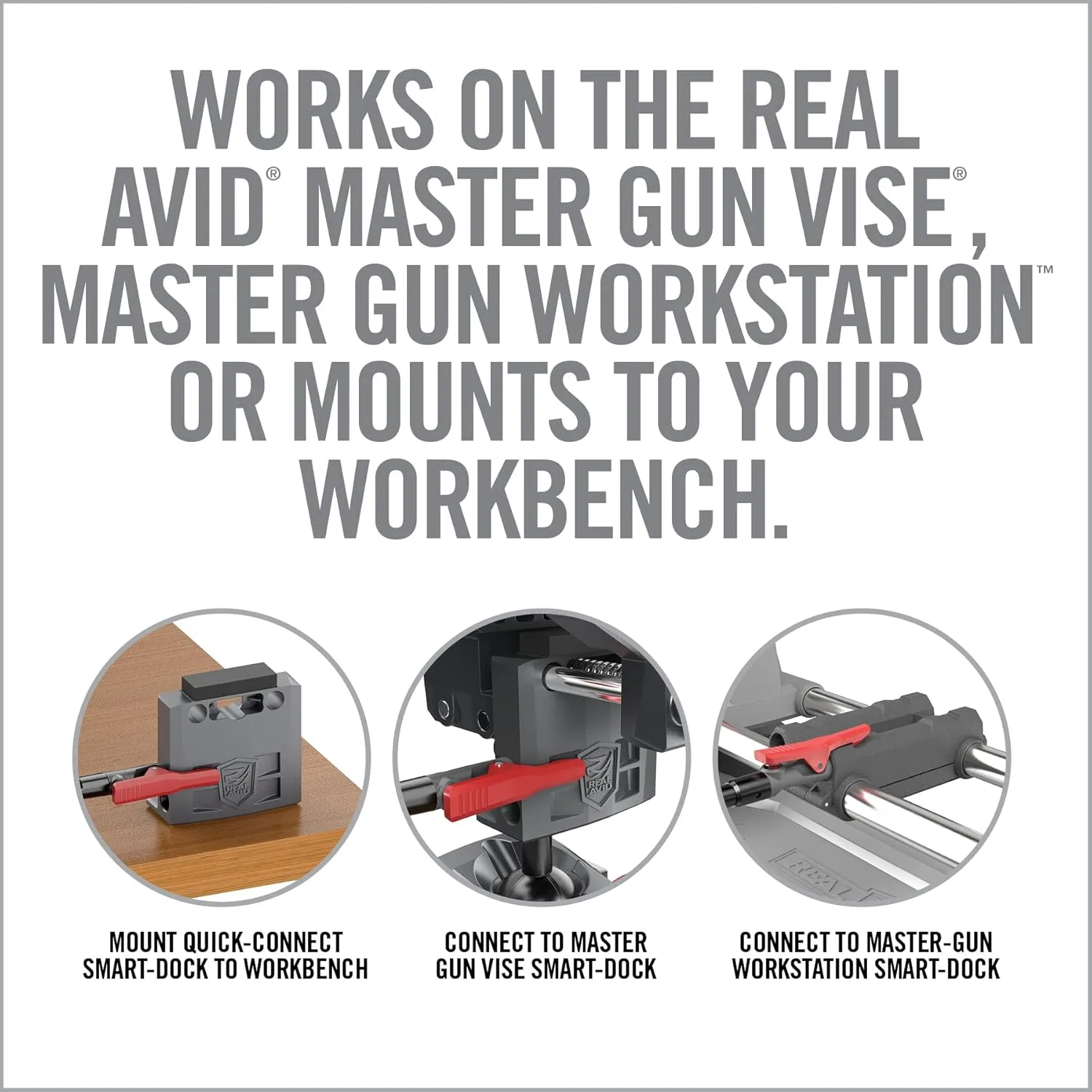 Real Avid Smart-Assist Accessory System | Includes 180 Lumen Work Light, 5-Inch Magnifying Glass and Cell Phone Holder