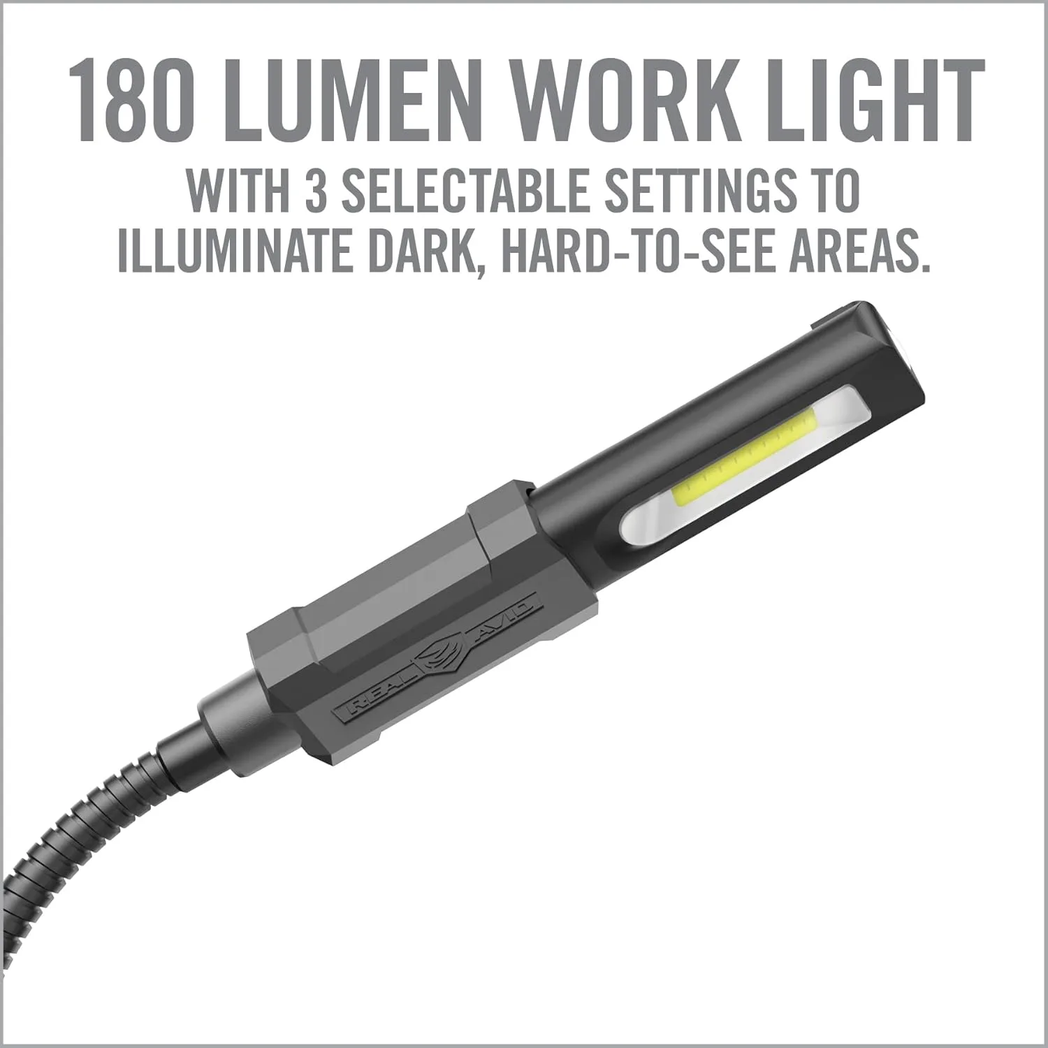 Real Avid Smart-Assist Accessory System | Includes 180 Lumen Work Light, 5-Inch Magnifying Glass and Cell Phone Holder