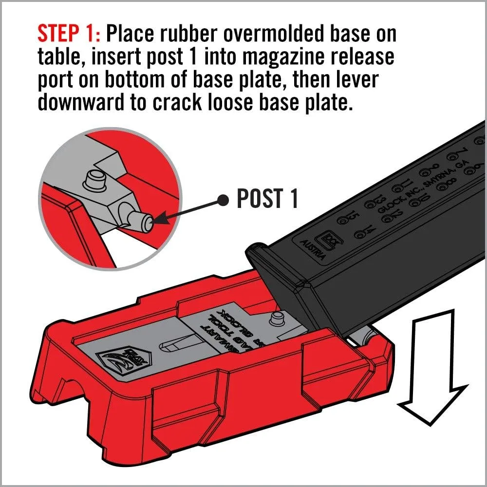 Real Avid Mag Plate Tool for Glock Magazine Maintenance I Perfect for Safely Installing