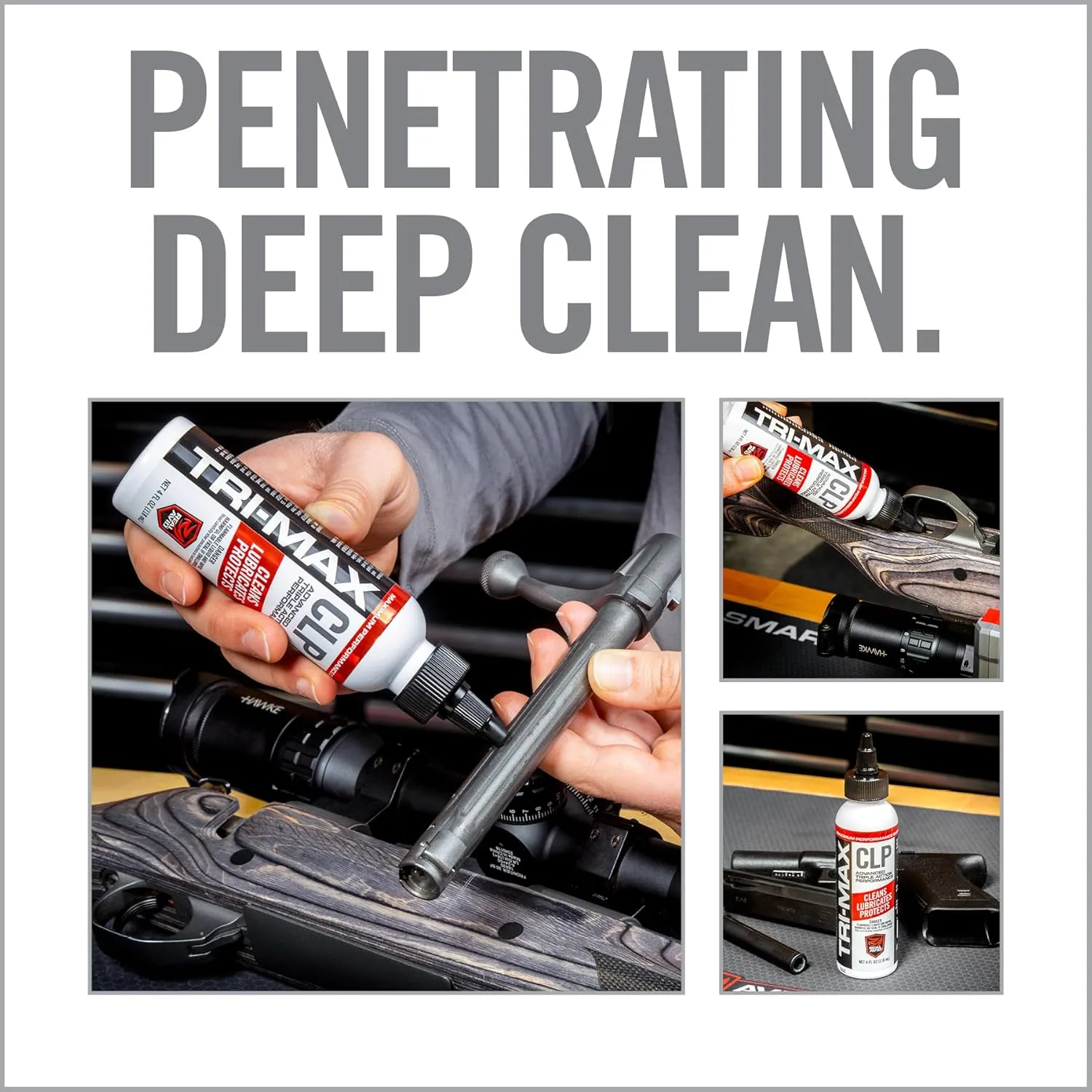 Real Avid CLP Gun Cleaner and Lubricant - 4oz Bottle | 3 in 1 Oil Gun Cleaner and Lubricant | All-in-One Shooters Lube Gun