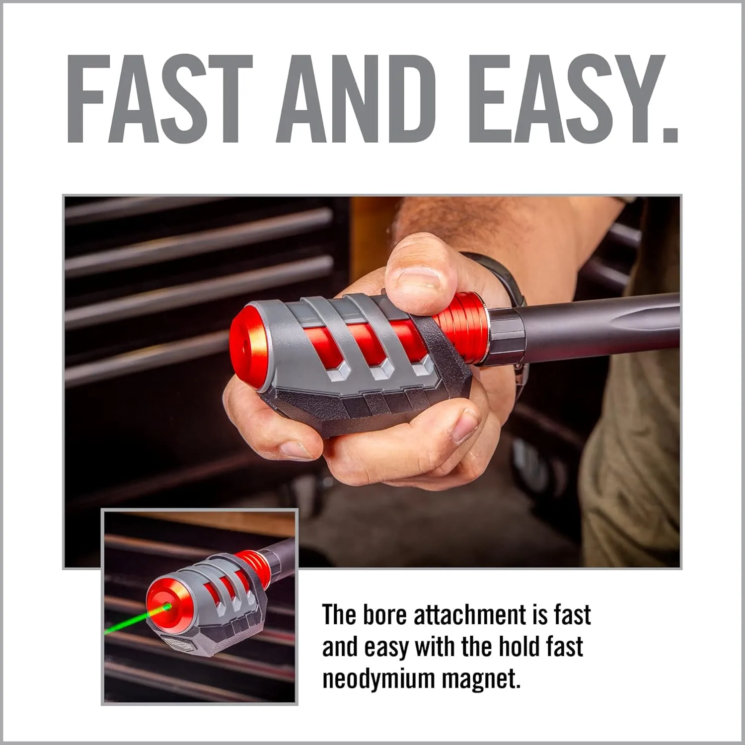 Real Avid Bore Sighting Laser - Green Laser Bore Sighter , Accurate High Visibility Bore Sight Laser