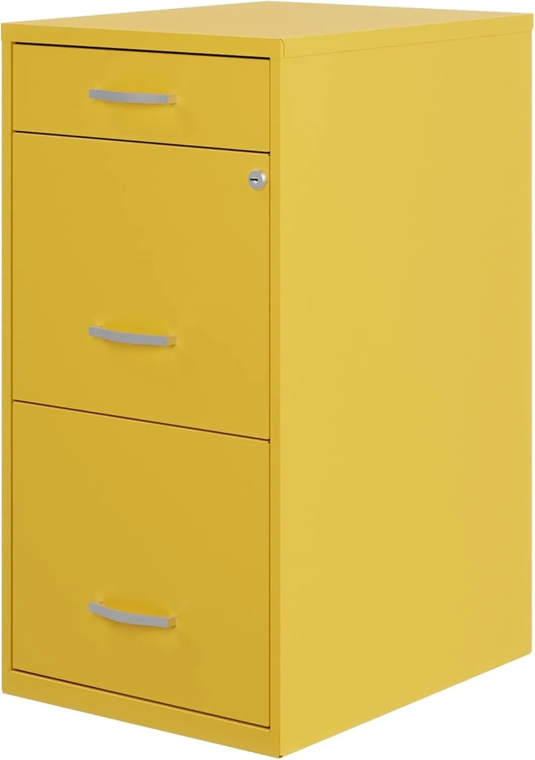 Realspace SOHO Organizer 18inD Vertical 3-Drawer File Cabinet, Gold