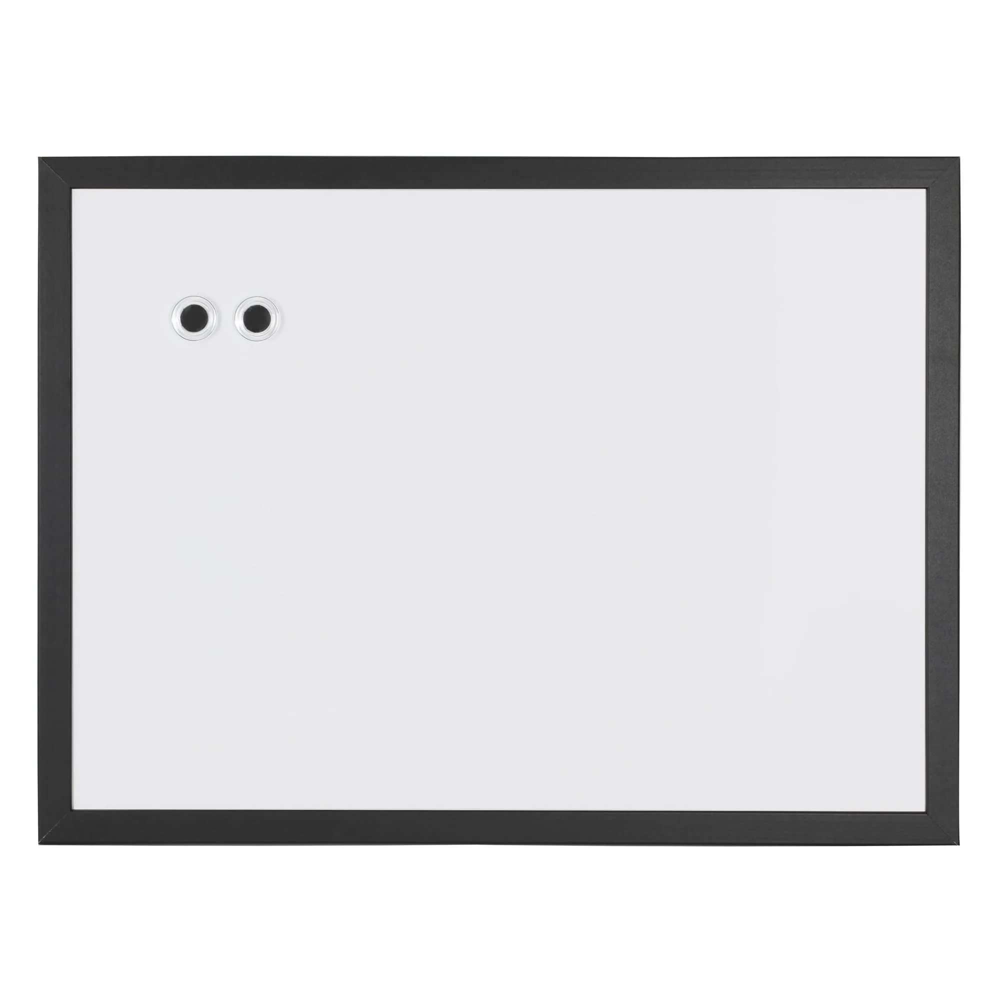 Office Depot Magnetic Dry-Erase White Board, Steel, 24" x 36", Black Wood Frame
