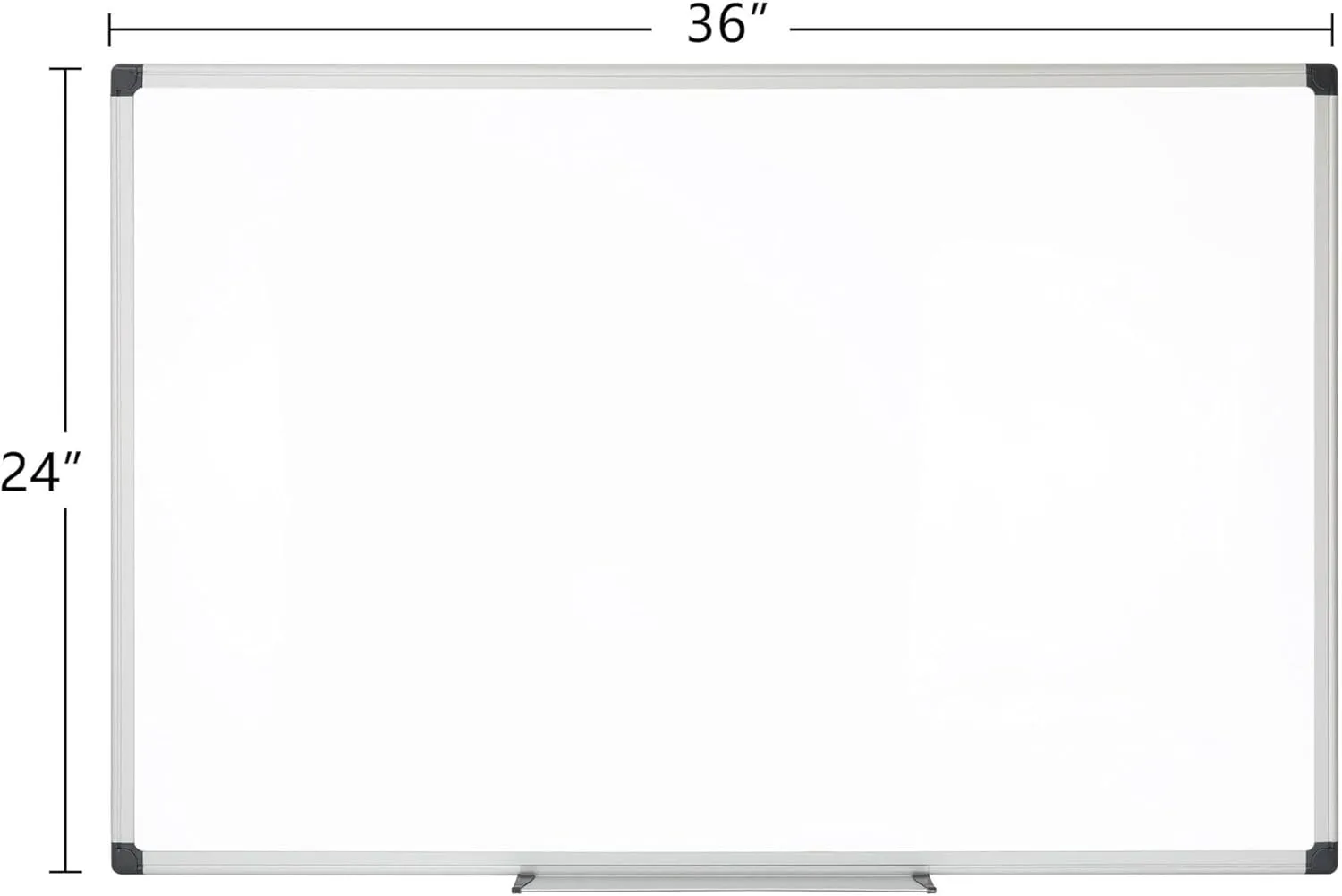 Realspace™ Magnetic Dry-Erase Whiteboard, 24" x 36", Aluminum Frame With Silver Finish