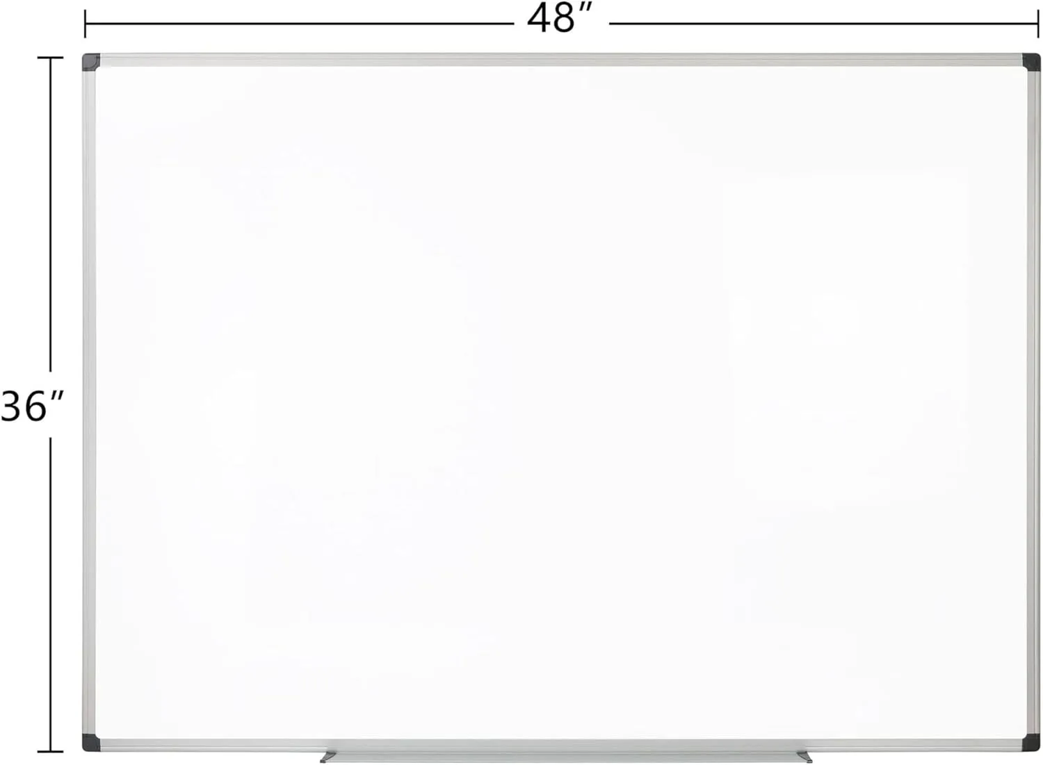 Realspace™ Magnetic Dry-Erase Whiteboard, 36" x 48", Silver Frame