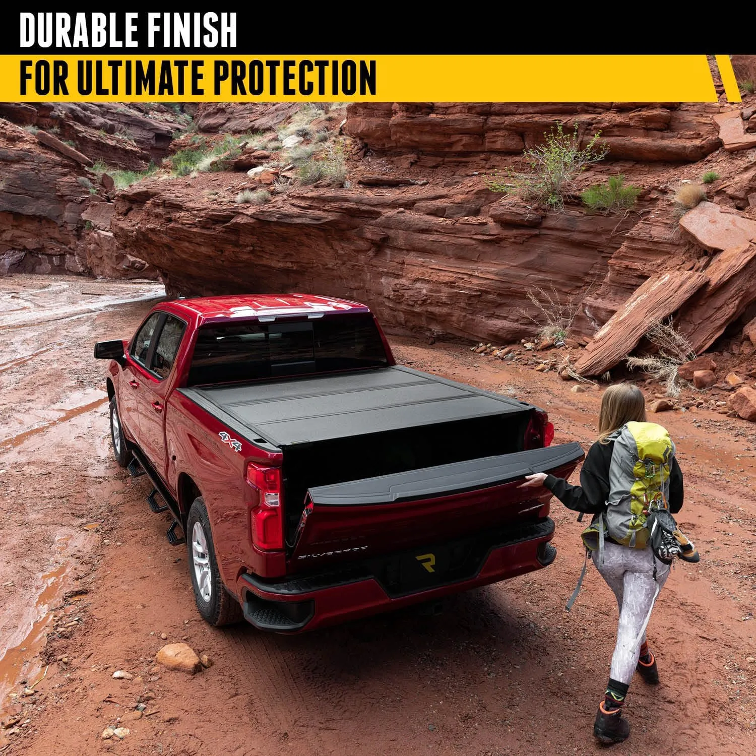 RealTruck UnderCover Hard Folding Truck Bed Tonneau Cover for Toyota Tundra (Rail System)