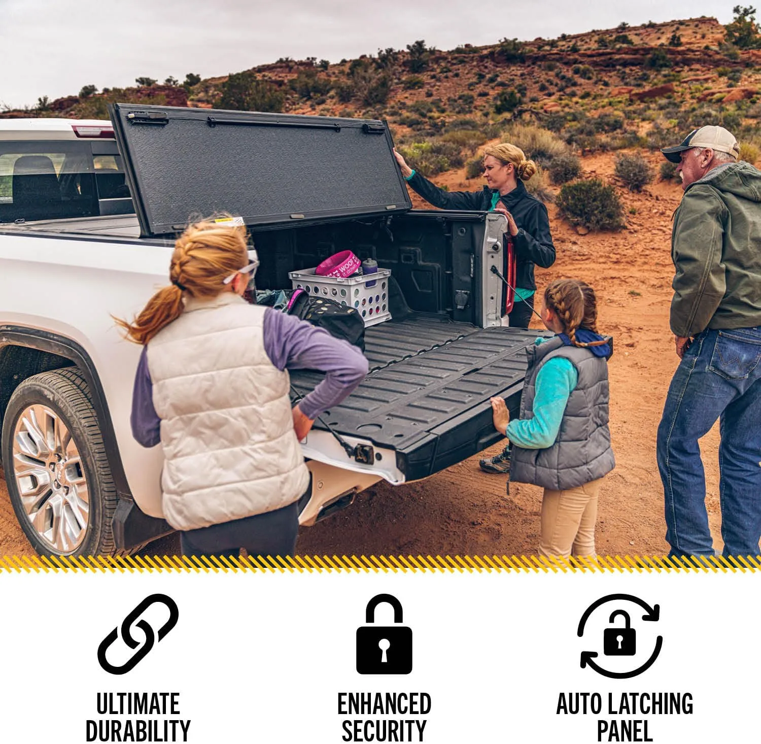 RealTruck UnderCover Hard Folding Truck Bed Tonneau Cover for Toyota Tundra (Rail System)