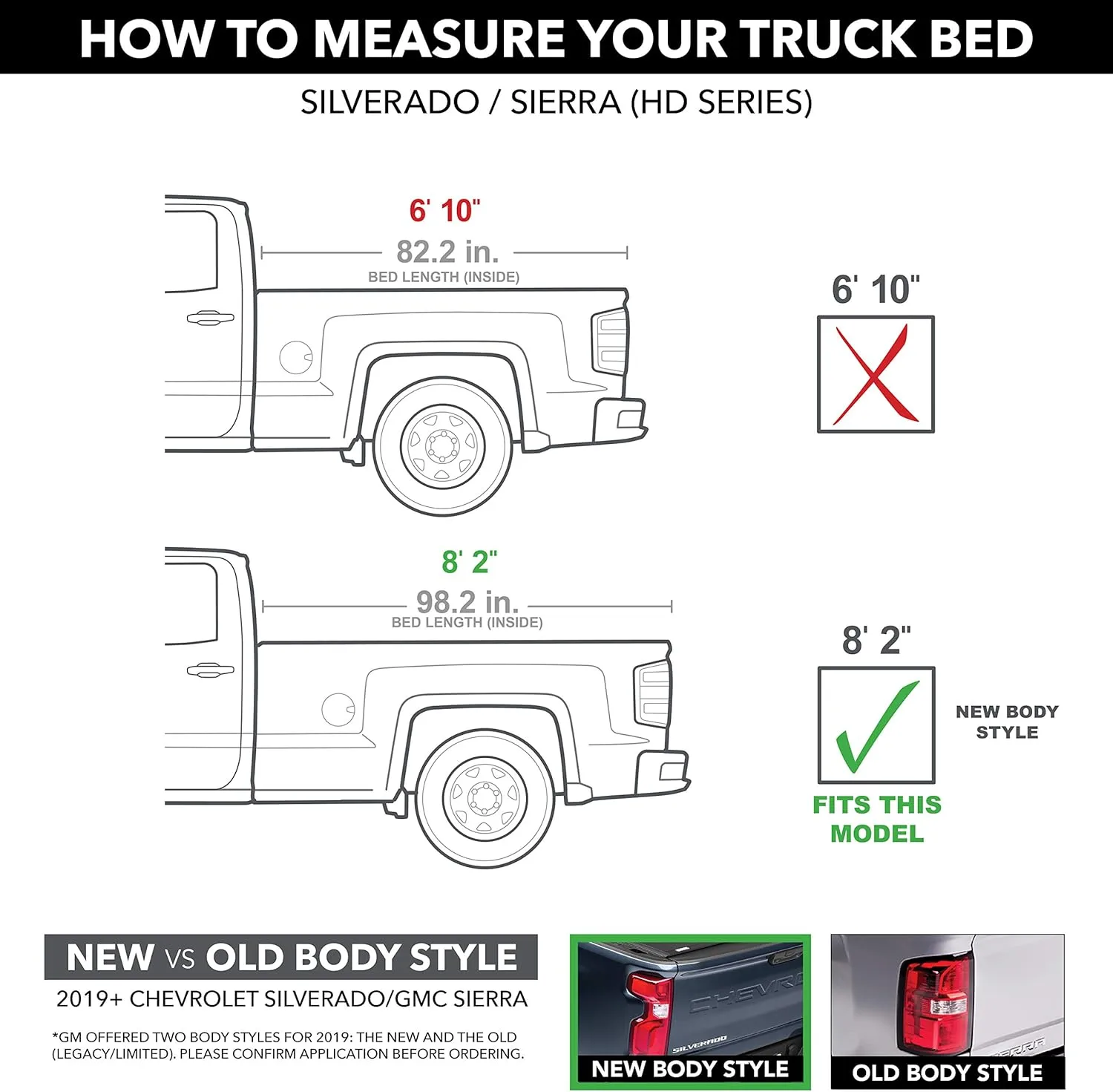 RealTruck Undercover Ultra Flex Hard Folding Truck Bed Tonneau Cover | UX12026 | Fits 2020-2025 Chevy/GMC Silverado/Sierra 2500/3500HD 8' 2" Bed (98.2")