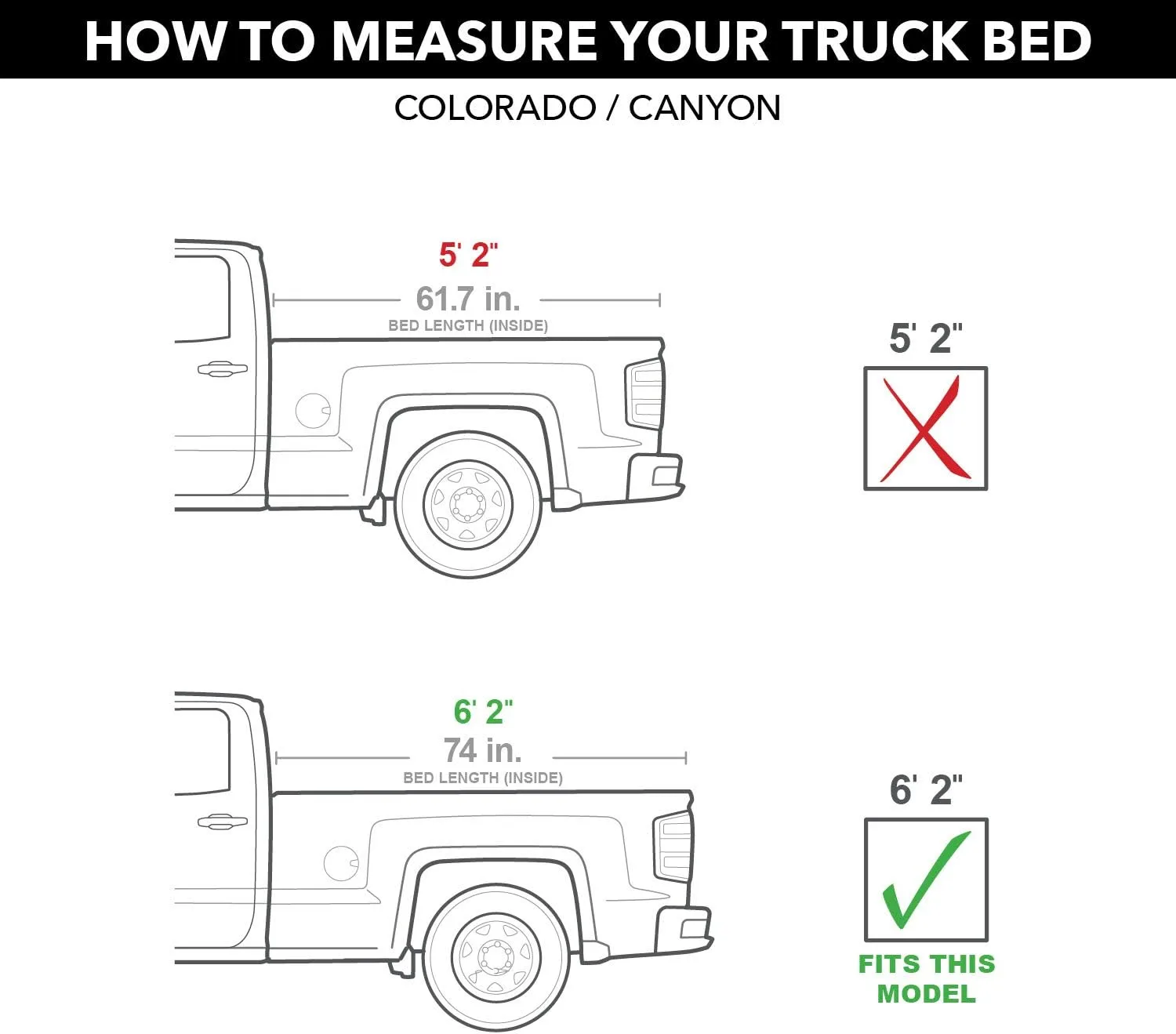 RealTruck Undercover Flex Hard Folding Truck Bed Tonneau Cover | FX11003 | Fits 2015-2022 Chevy/GMC Colorado/Canyon 6' 2" Bed (74")