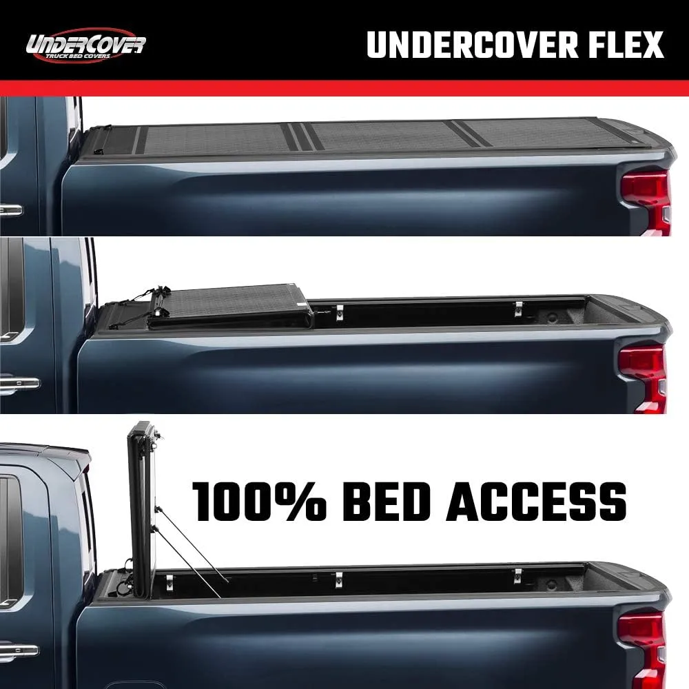 RealTruck UnderCover Flex Hard Folding Truck Bed Tonneau Cover | FX31010 | Fits 2020 - 2025 Jeep Gladiator 5' Bed (60")