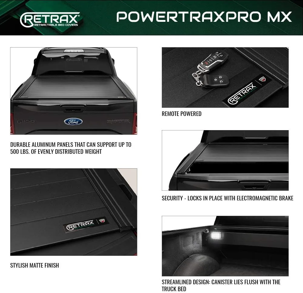 Retrax PowerTraxPRO MX Powered Retractable Tonneau Cover, 5'10" Bed