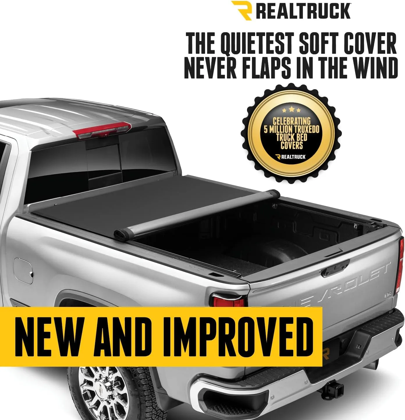 RealTruck TruXedo Pro X15 Soft Roll-Up Tonneau Cover for 2016-2023 Toyota Tacoma 6'2" Bed - 1457001