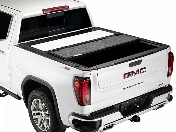 A.R.E. Fusion Color Match Hard Tri-Fold Tonneau Cover Compatible with 2014-2018 Chevrolet Silverado/gmc Sierra 5.8 Ft Bed Paint Code 66 Sonoma Jewel Red