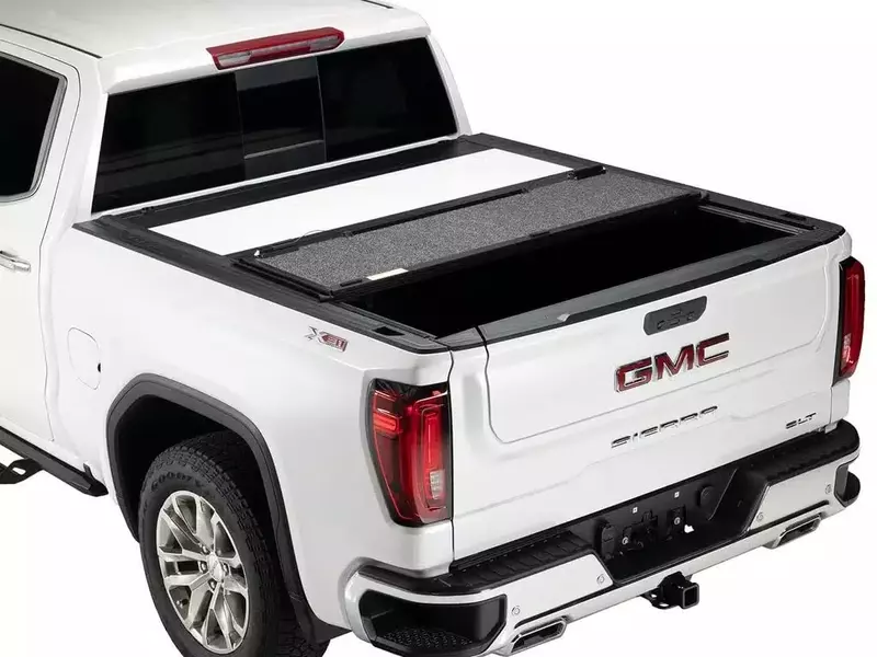 A.R.E. Fusion Color Match Hard Tri-Fold Tonneau Cover Compatible with 2014-2018 Chevrolet Silverado/gmc Sierra 5.8 Ft Bed Paint Code 66 Sonoma Jewel Red
