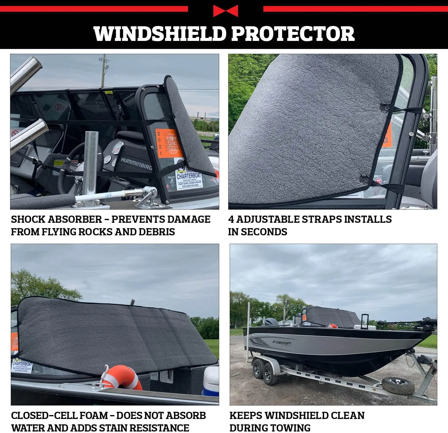 RealTruck TruXedo Boat Windshield Protector by TruXedo | 1117432 | Universal Fitment