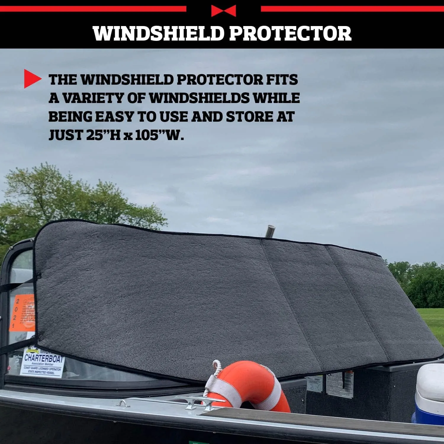 RealTruck TruXedo Boat Windshield Protector by TruXedo | 1117432 | Universal Fitment