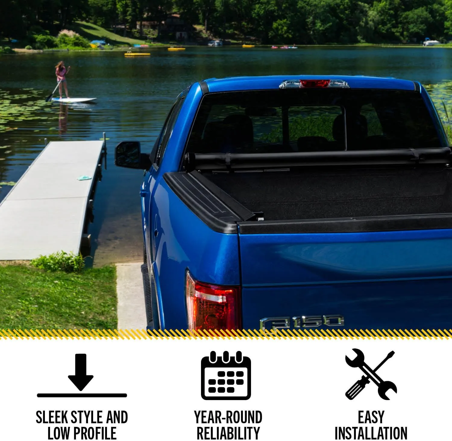 RealTruck Soft Roll-Up Tonneau Cover for Toyota Tacoma