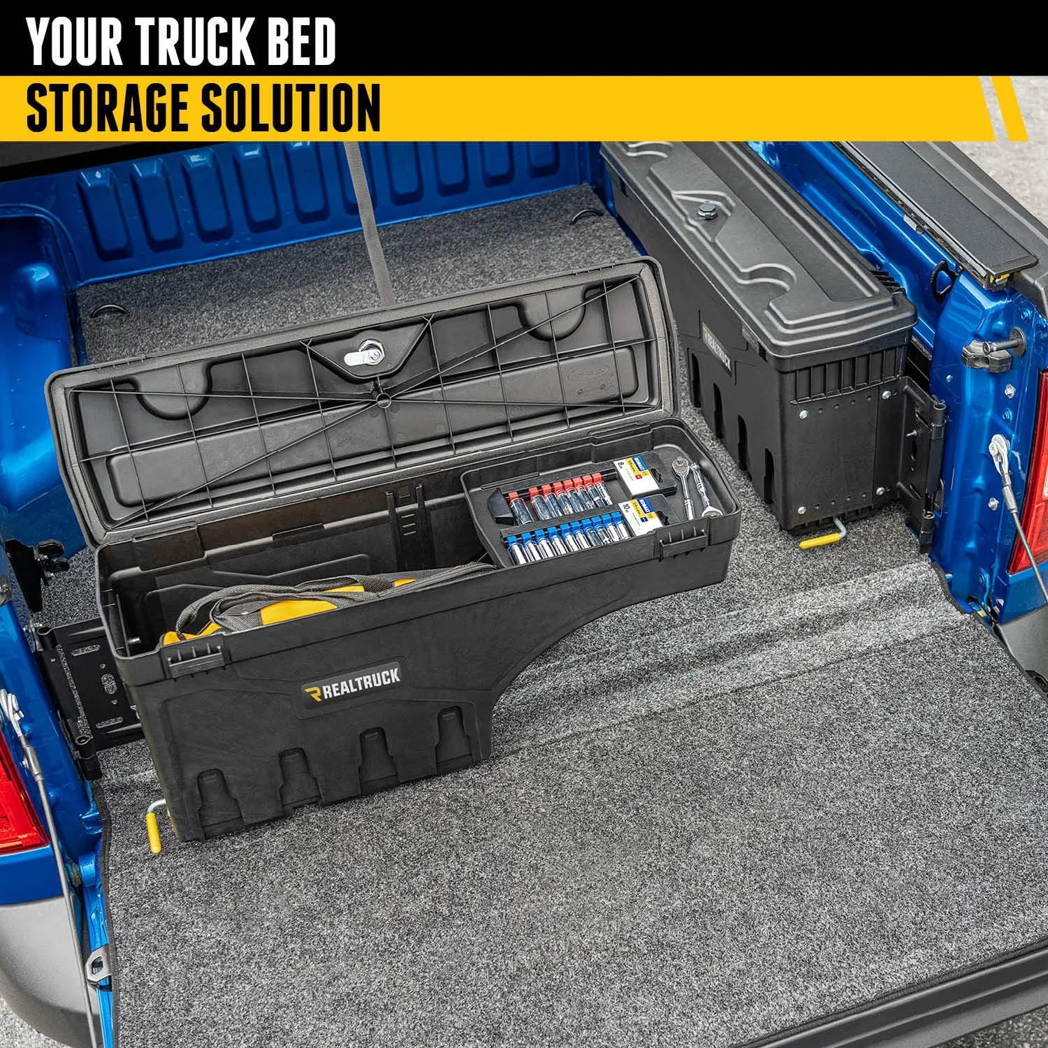 REALTRUCK UnderCover SwingCase Truck Bed Storage Box SC502 - Fits 2016-2025 Nissan Titan