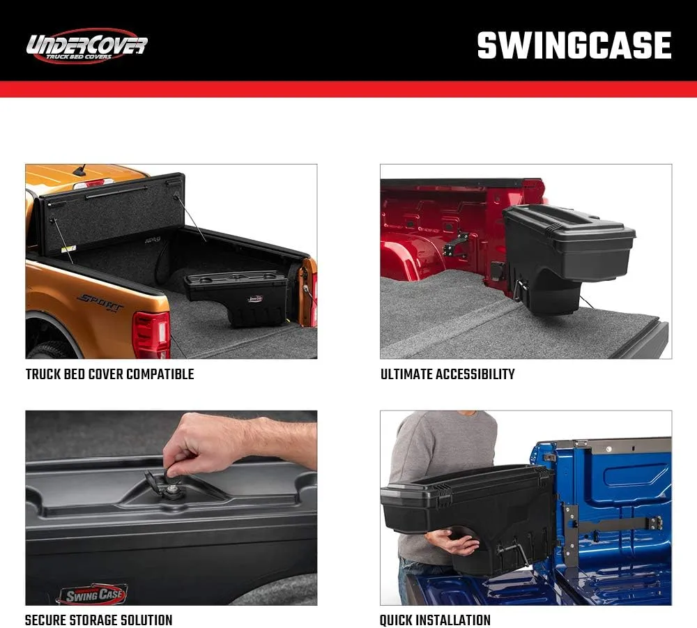 RealTruck Undercover SwingCase Truck Bed Storage Box | SC107P | Fits 2023-2025 Chevy/GMC Colorado/Canyon Passenger Side