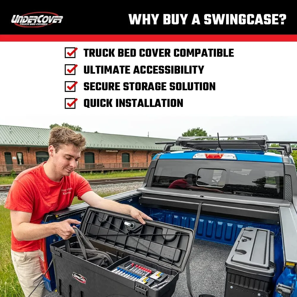 RealTruck Undercover SwingCase Truck Bed Storage Box | SC107P | Fits 2023-2025 Chevy/GMC Colorado/Canyon Passenger Side