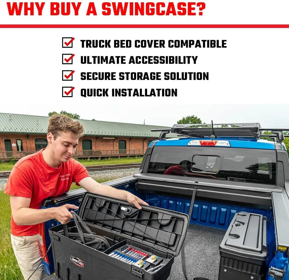 RealTruck UnderCover SwingCase Truck Bed Storage Box Fits 2019 - 2025 Dodge Ram 1500/2500