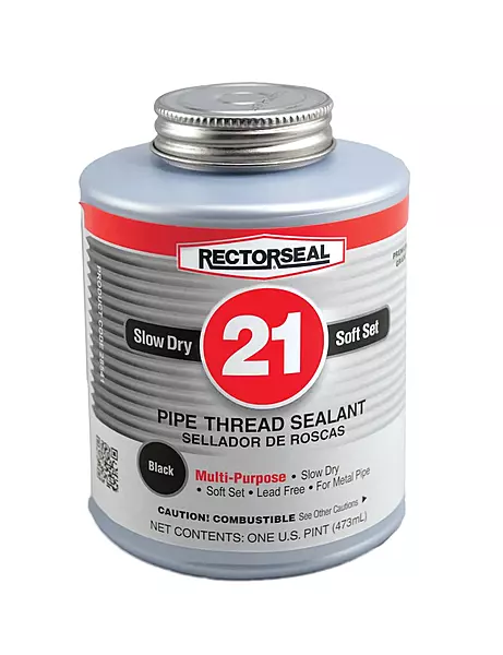 Rectorseal 28541 Pint Brush Top No.21 Black Jack Pipe Thread Sealant