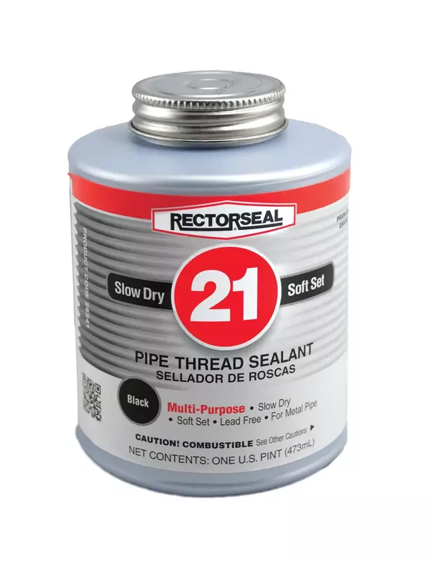 Rectorseal 28541 Pint Brush Top No.21 Black Jack Pipe Thread Sealant