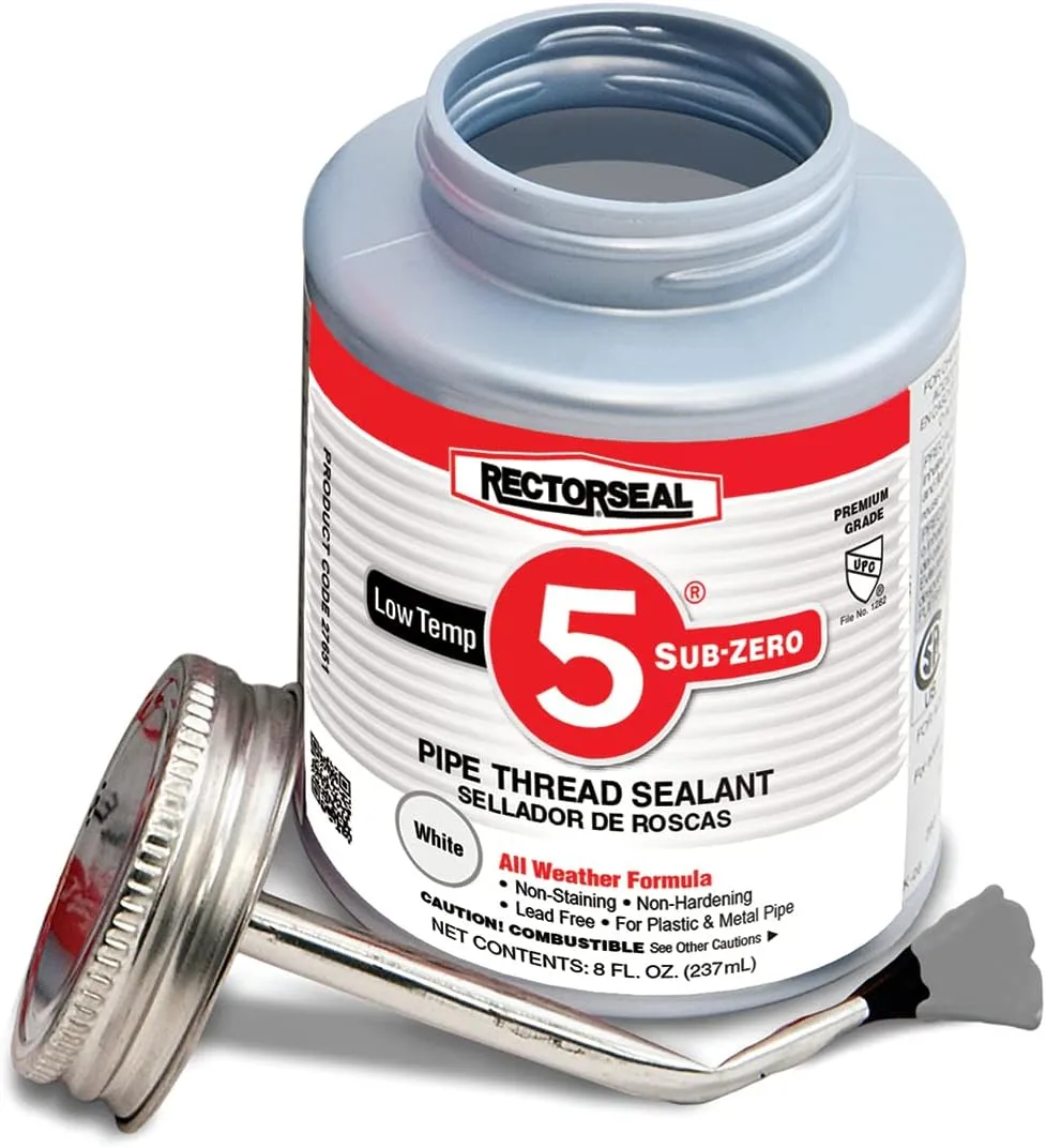Rectorseal 27651 1/2 Pint Brush Top No.5 Sub-Zero Pipe Thread Sealant.