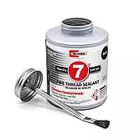 Rectorseal 17432 No. 7 Pipe Thread Sealant, 1 Pint Brush Top Can, Black