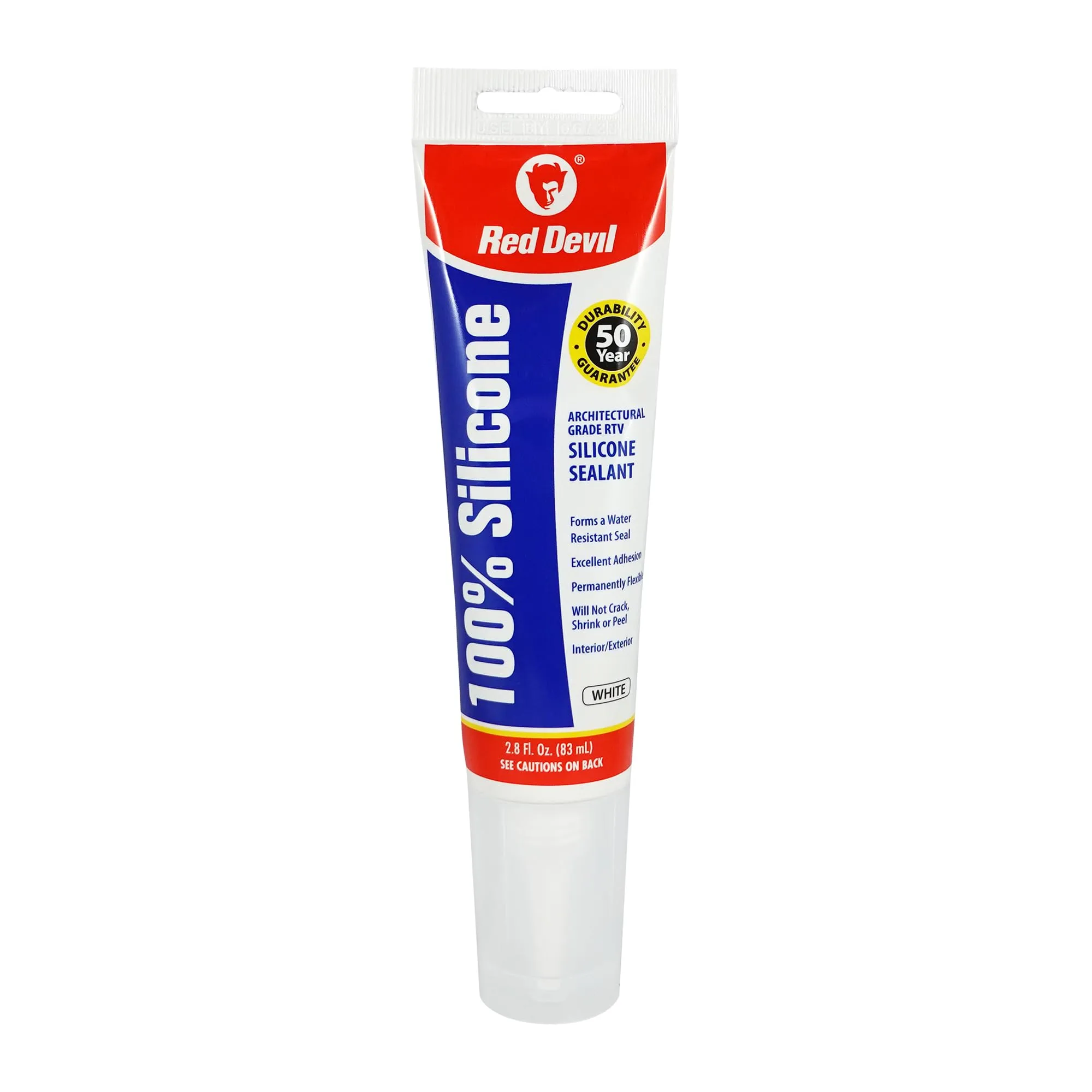 Red Devil 100% Silicone Sealant Architectural Grade, 2.8 oz Tube