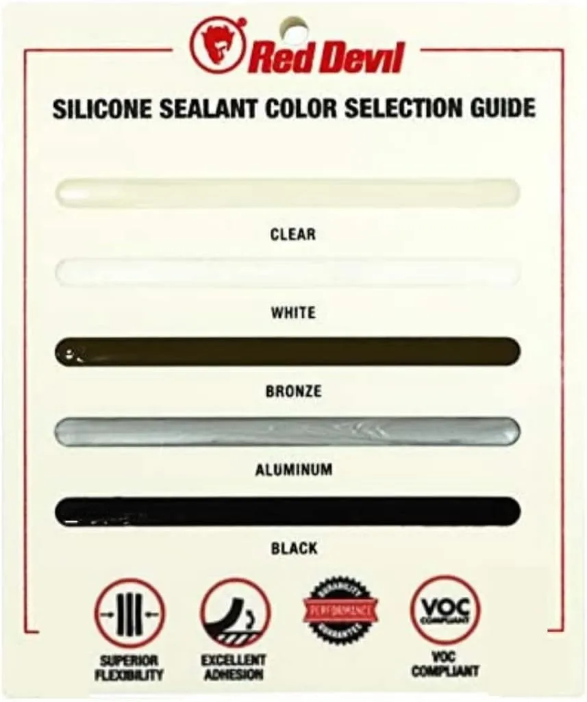 Red Devil 100% Silicone Sealant Architectural Grade, 2.8 oz Tube