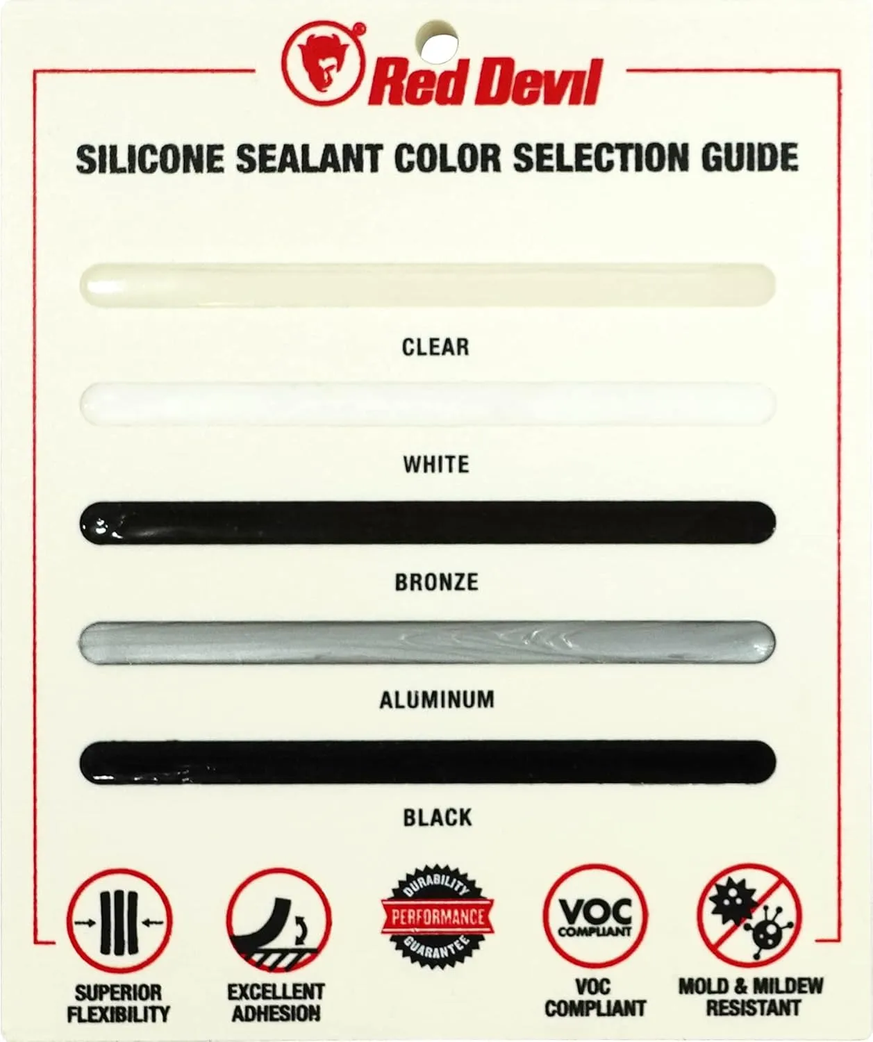 Red Devil 100% Silicone Sealant Architectural Grade, 2.8 oz Tube