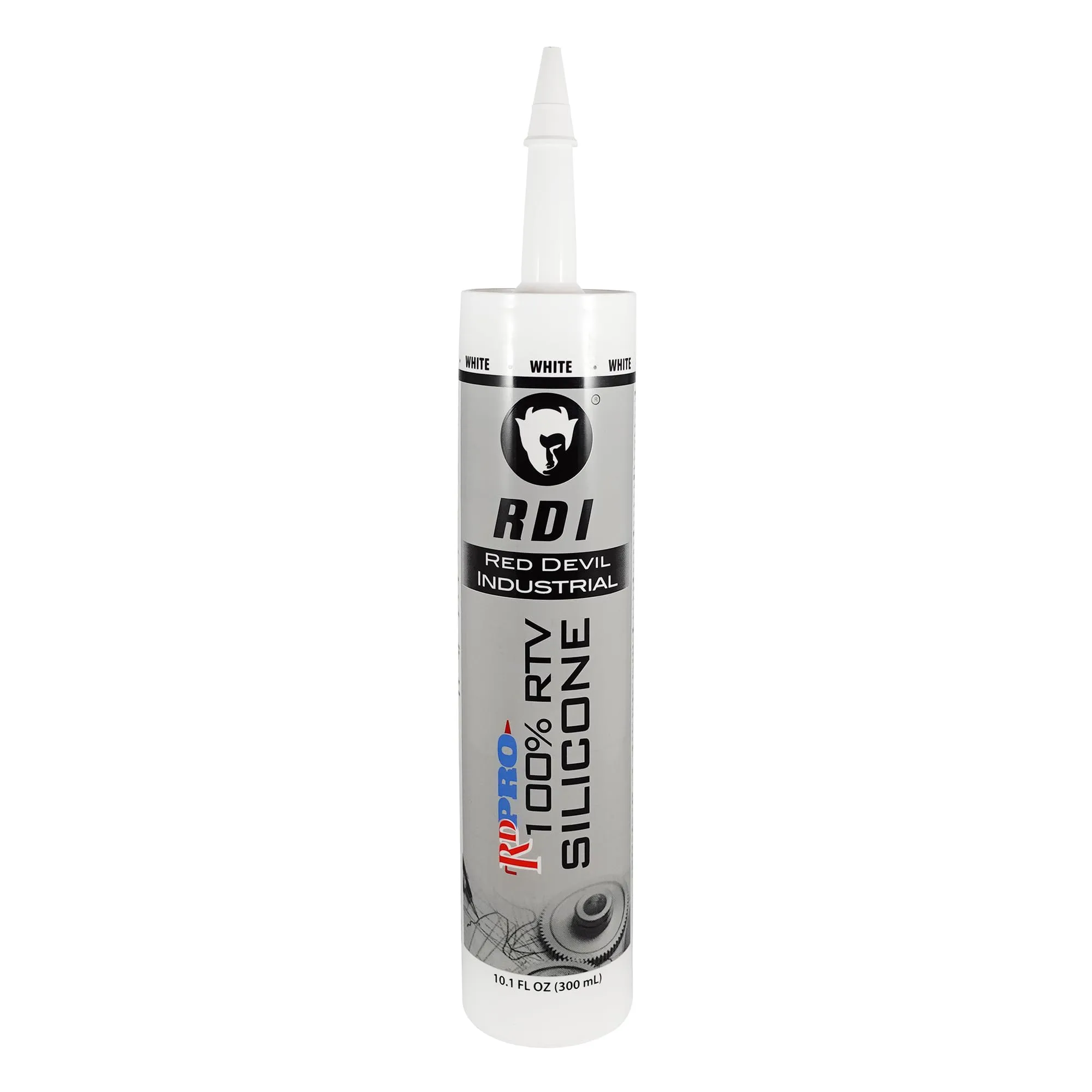 RED DEVIL PRO Industrial Grade RTV 100% Silicone Sealant, 10.1 oz Tube