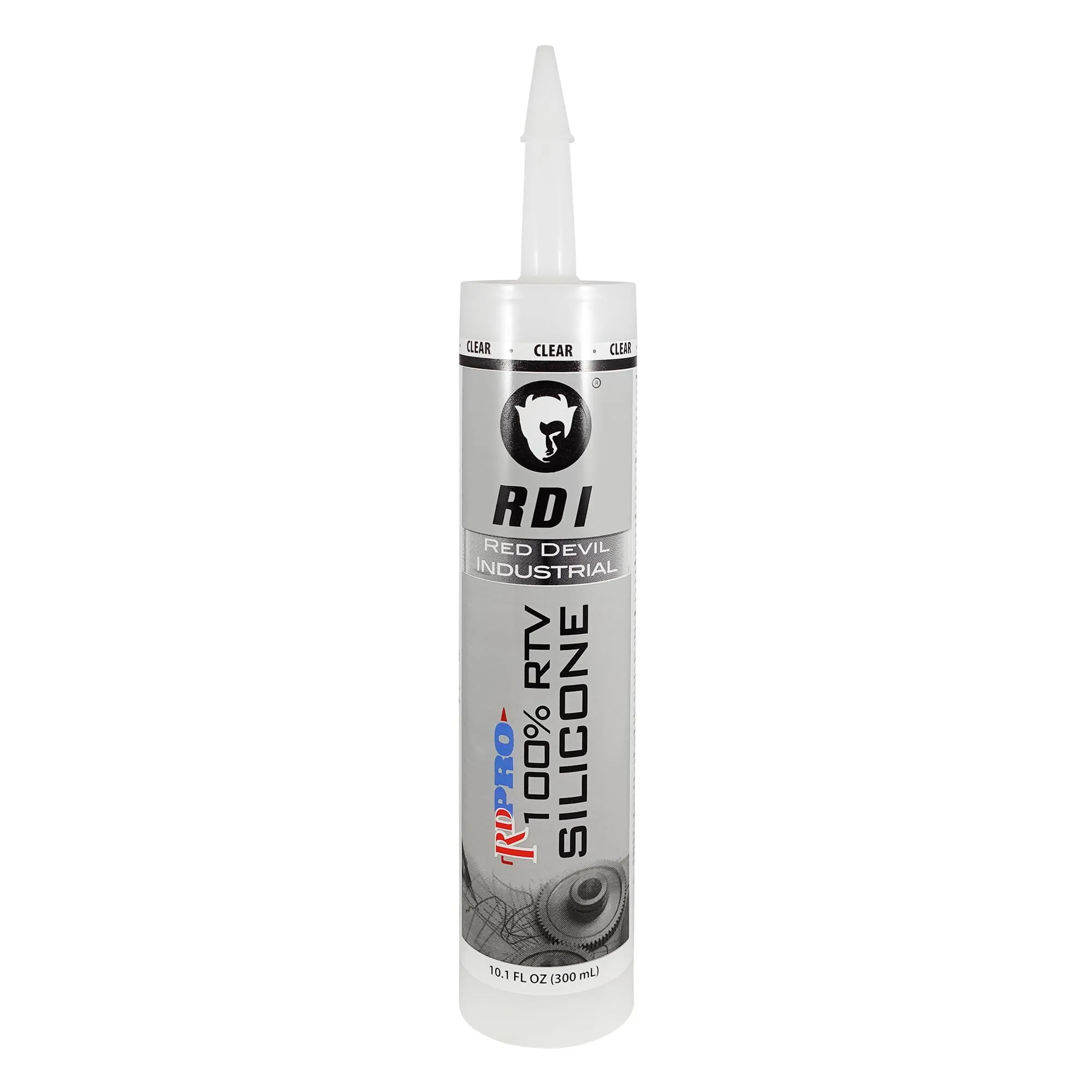 RED DEVIL PRO Industrial Grade RTV 100% Silicone Sealant, 10.1 oz Tube