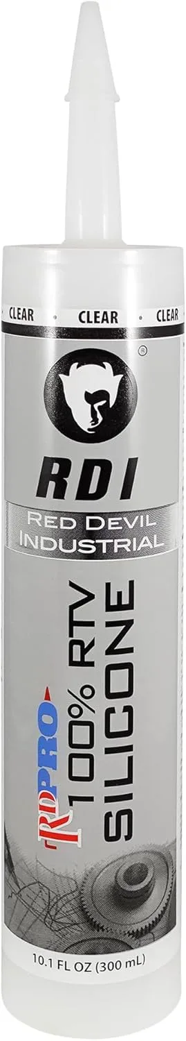 RED DEVIL PRO Industrial Grade RTV 100% Silicone Sealant, 10.1 oz Tube