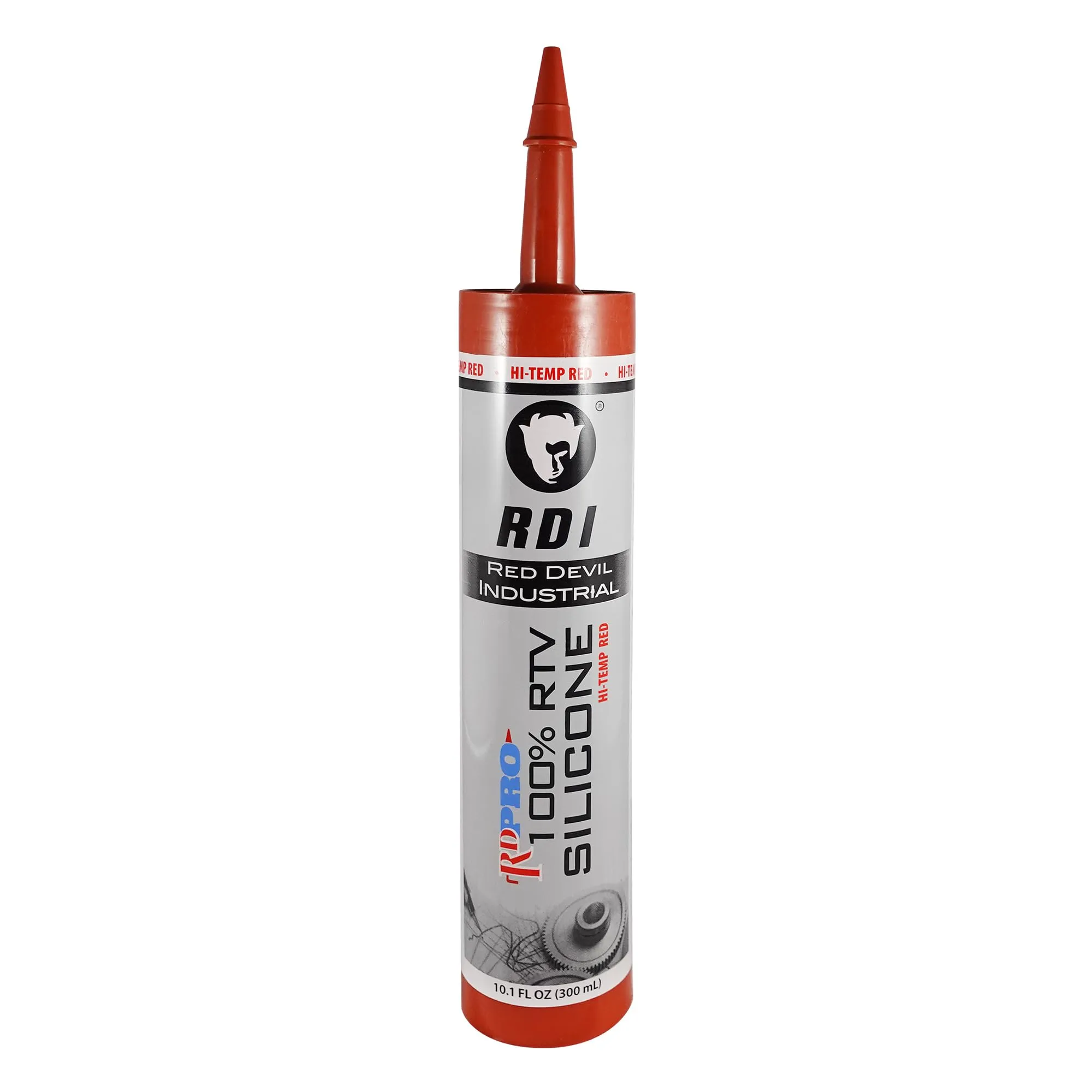 Red Devil 08090I RD PRO 100% Heat Resistant RTV Silicone Sealant, 10.1 oz., Red, 1 Pack, Made in USA 1 Pack 10.1 oz