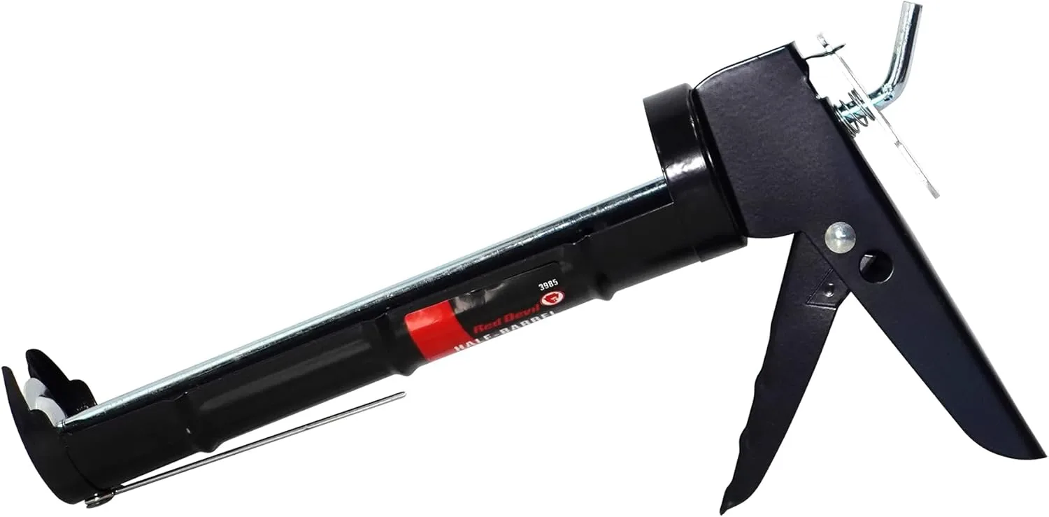 Red Devil 3985 9" Half Barrel Caulk Gun - Thrust Ratio 7:1