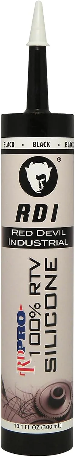 RED DEVIL PRO Industrial Grade RTV 100% Silicone Sealant, 10.1 oz Tube